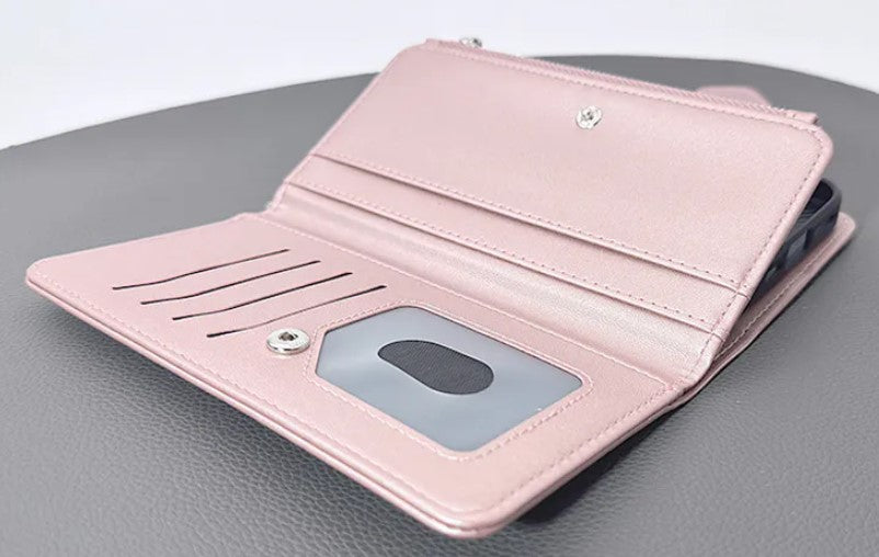 iPhone 16 Plus 6.7 Maxguard Detachable Zipper Wallet magnet Phone Case (Magsafe)