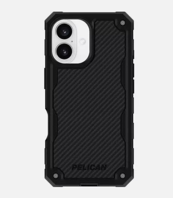 iPhone 16 Pelican Shield MagSafe Case with Holster - Carbon Fibre