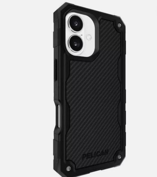 iPhone 16 Pelican Shield MagSafe Case with Holster - Carbon Fibre