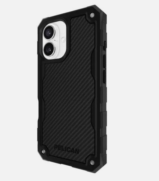 iPhone 16 Pelican Shield MagSafe Case with Holster - Carbon Fibre