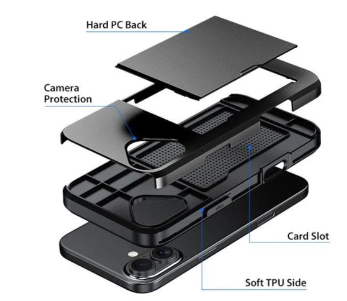 iPhone 16 Plus 6.7 Card Slide Case