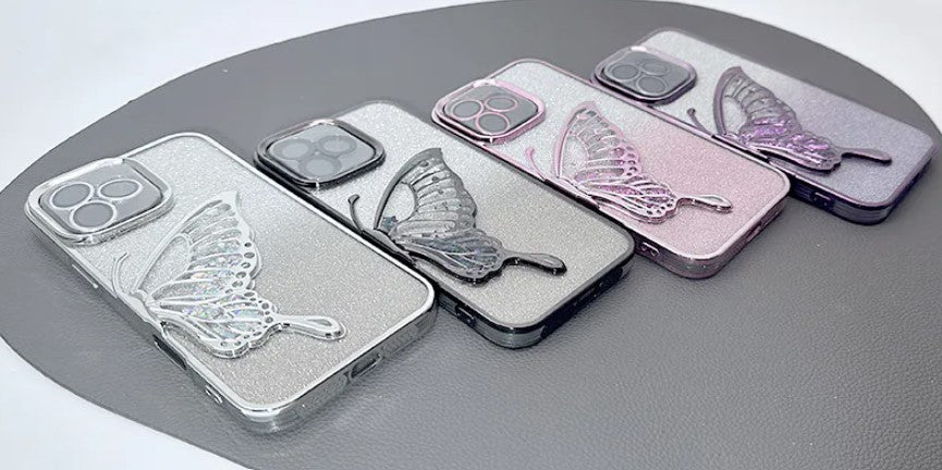 iPhone 16 Plus 6.7 Kinglink Glitter Sandy Butterfly case