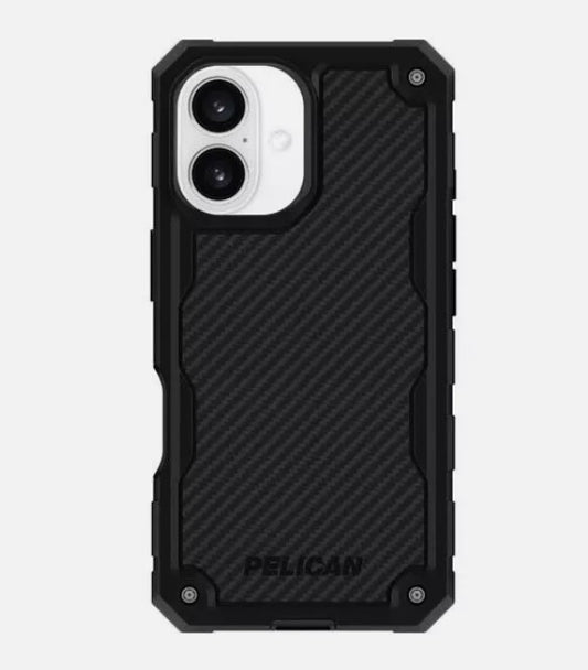 iPhone 16 Pelican Shield MagSafe Case with Holster - Carbon Fibre