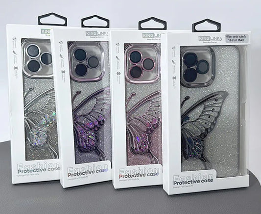 iPhone 16 Plus 6.7 Kinglink Glitter Sandy Butterfly case