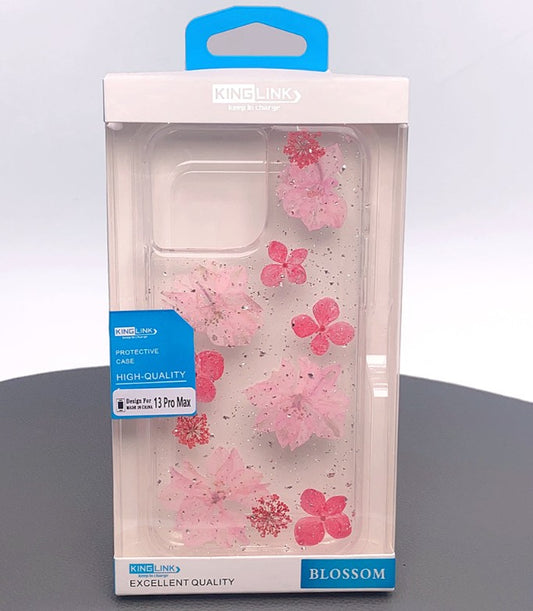 iPhone 14 Pro max 6.7 real flower blossom case - Pink