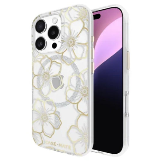 iPhone 16 Pro Case-Mate Floral Gems MagSafe Case